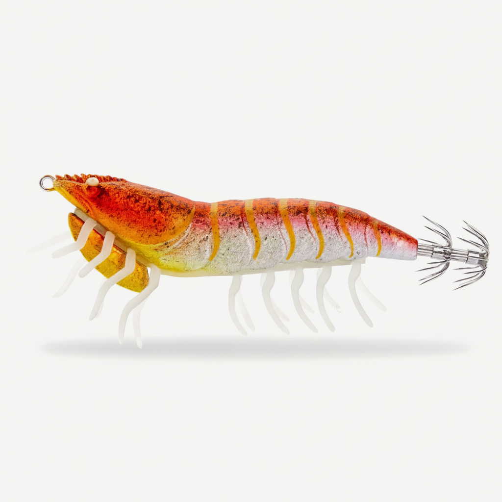 Hunthouse 3D Hybrid Jig Shrimp Egi 115mm/20g EGI Hook Luminous Artificial Hard Lure Fishing Tackle for Squid Octopus LW2