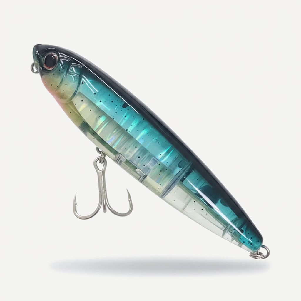 TSUYOKI 3DR Pencil Topwater Lure 100mm 17g Walk The Dog Surface Bait Reflective Flash StickBait For Seabass Yo-zuri Fish