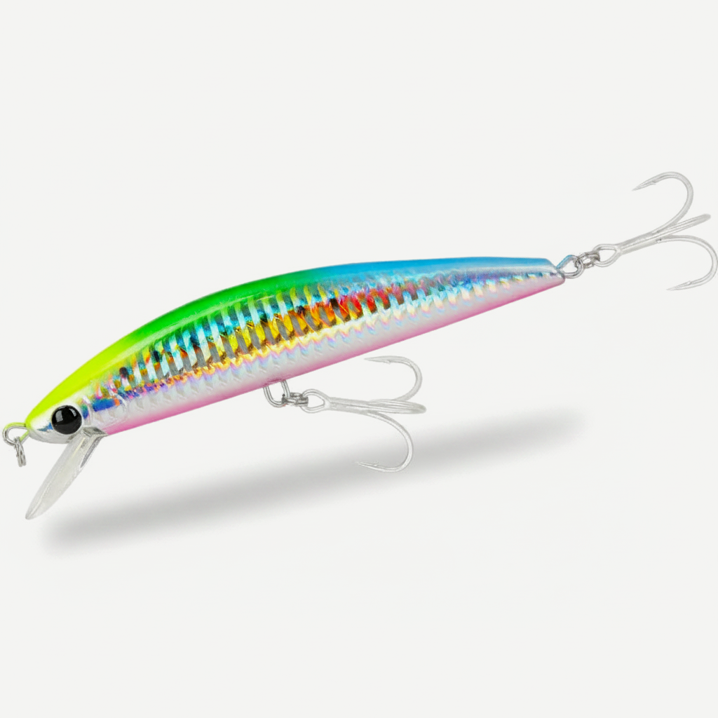TSURINOYA 120S Sinking Minnow 12cm 40g DW37 Saltwater Hard Boat Fishing Lure Artificial Minnow Bait with Treble Hooks Wo