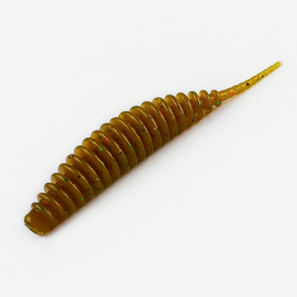 Bearking Ribbed Finesse Worms - Soft Plastic Bass Bait (20pk)