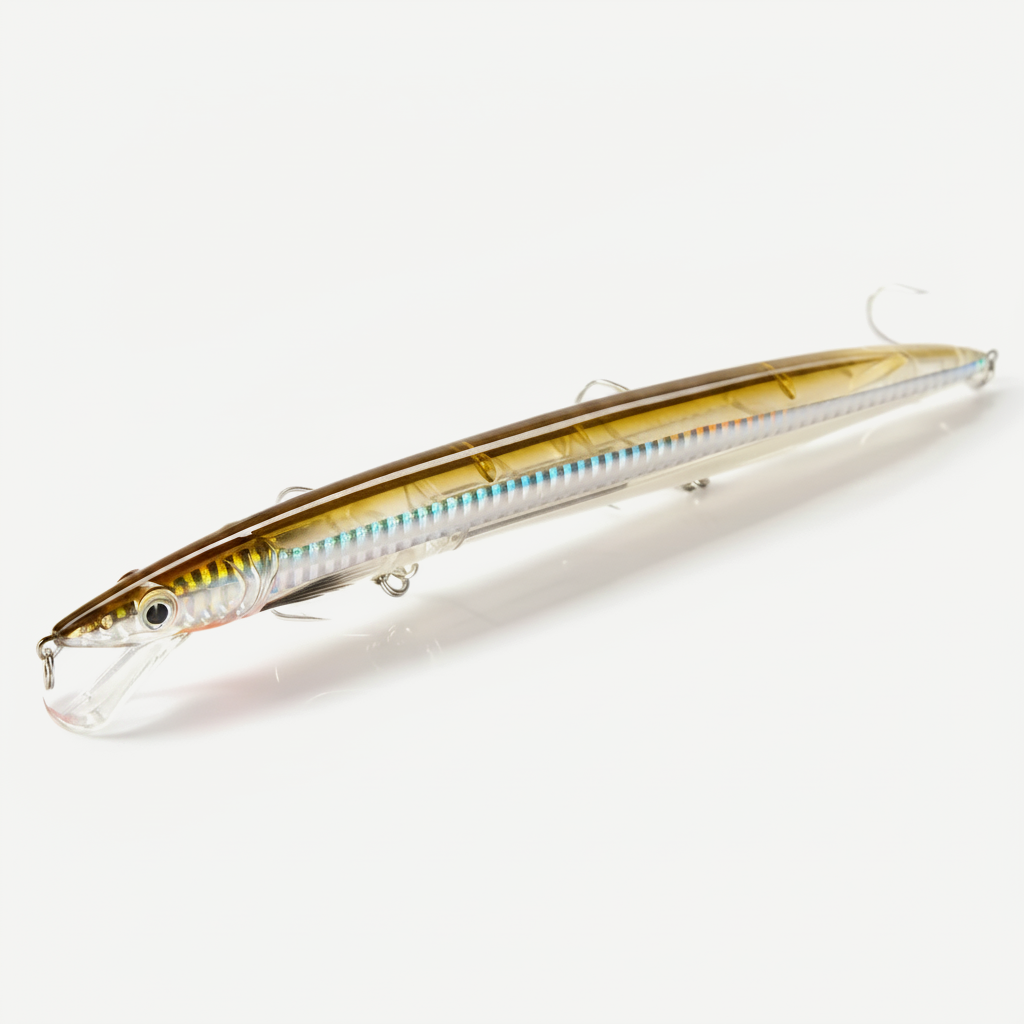 Hunthouse Sandeel Minnow Fishing Lure 143/173/208mm Long Casting Floating Wobblers Jerkbait Fish Tackle For Sea Bass LW4