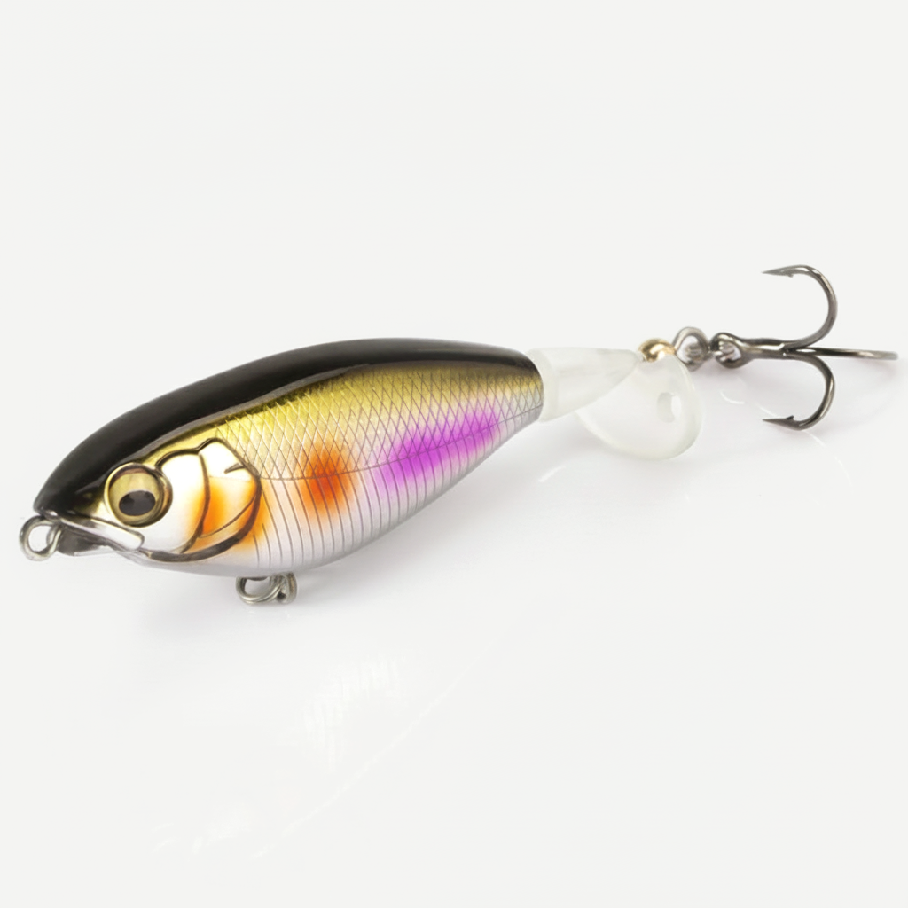 Hunthouse Hard Topwater Spinning Tail Artificial Bait 65mm/5.7g 80mm/10.8g Swimbait Fishing Lure For Bass Trout Pike Tac