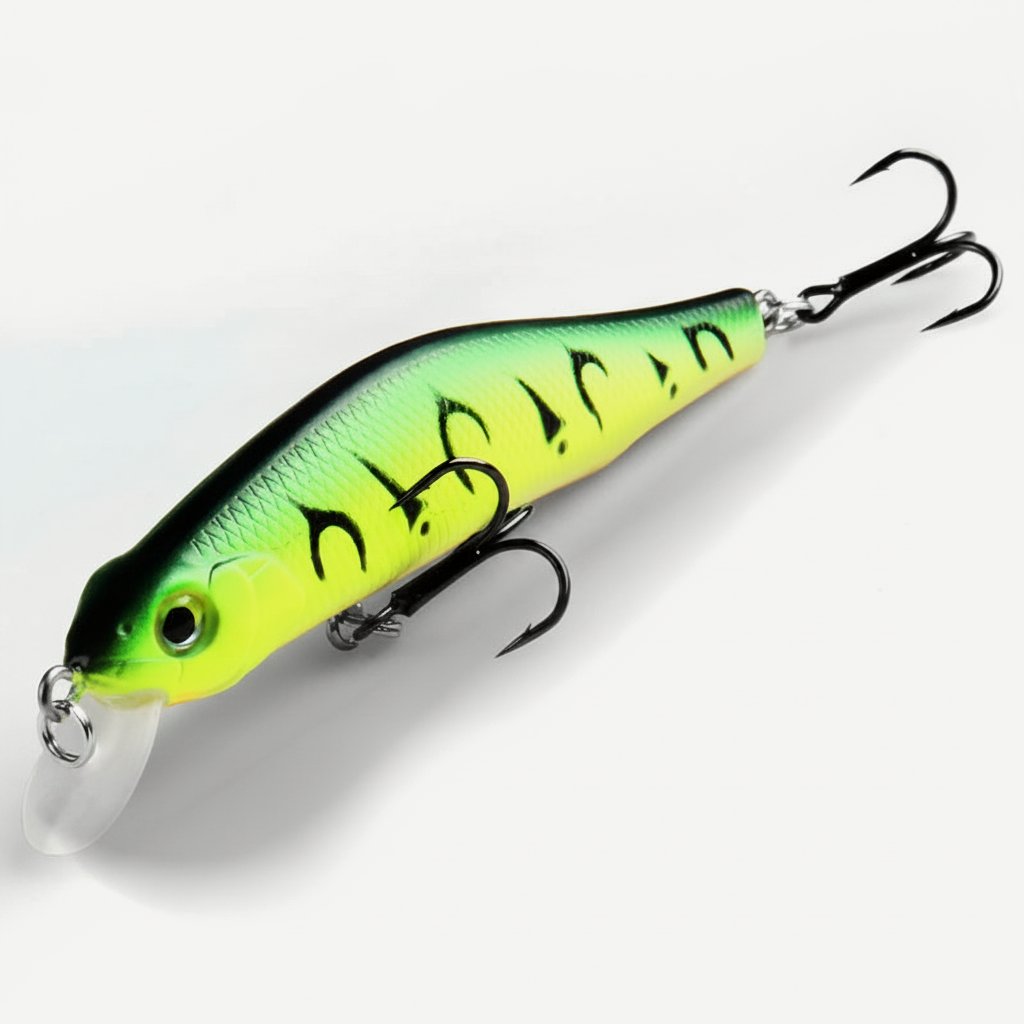 BEARKING 80mm Minnow Hard Bait - Jerkbait for Bass