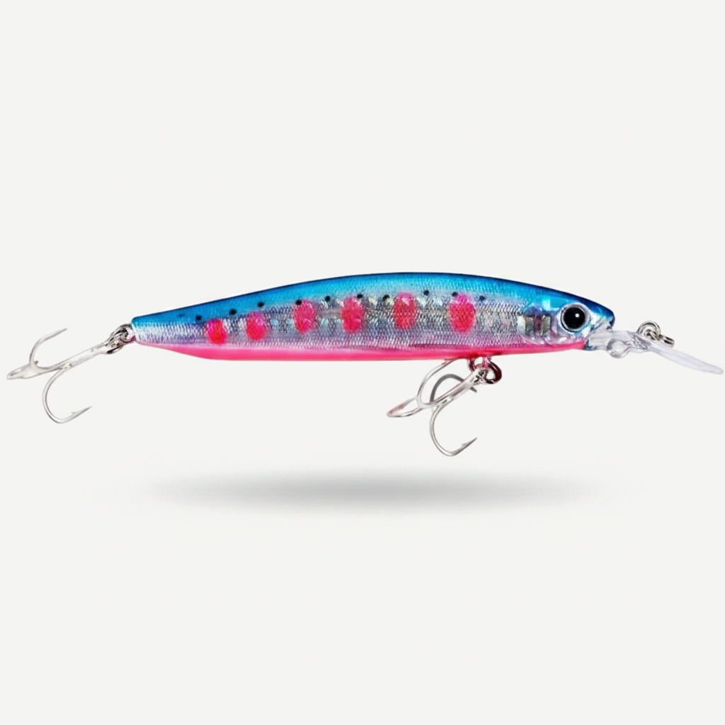 TSUYOKI Jerkbait Wobbler Fishing Lures Cherry Blood Deep Minnow 90mm 10g Artificial Hard Bait Jerk Bass Pike Trout Smith