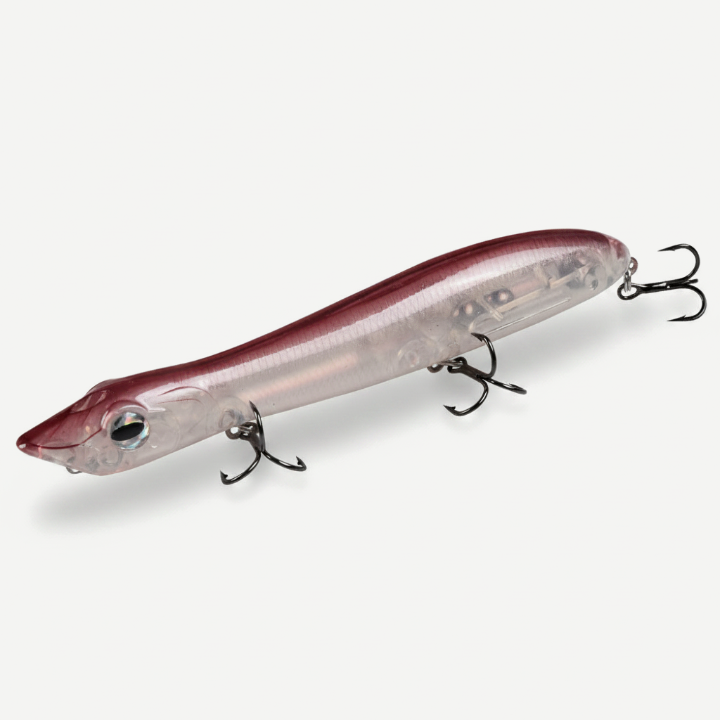 TSUYOKI Artificial Hard Bait Walker Popper for Bass Trout Fishing, Surface Popper Fish Lure, 125mm, 17.5g, WTD Patchinco