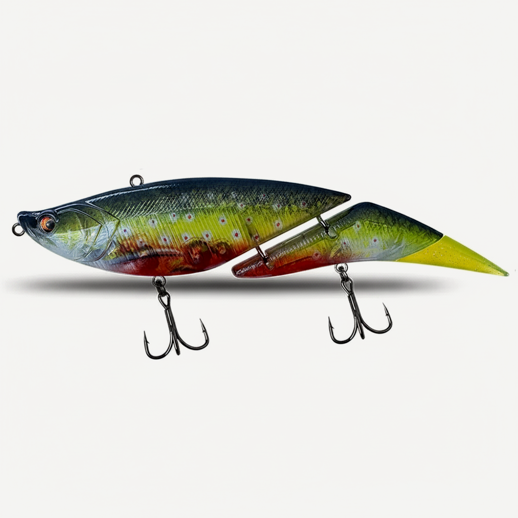 TSUYOKI Swimbait Jointed Lure, Freshwater, Floating Wobbler, Two Tails, Big Giant Fishing Lure, DaVinci 190, 55g, 190mm