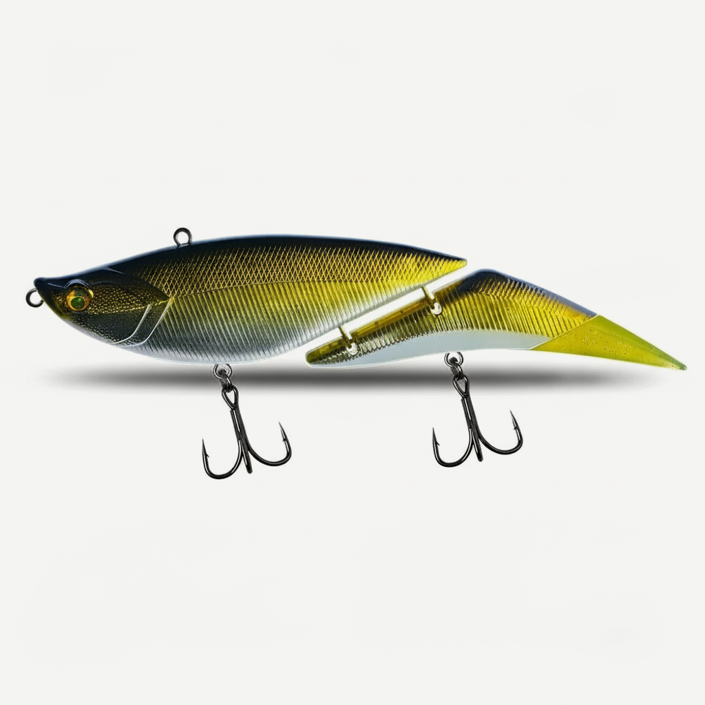TSUYOKI Swimbait Jointed Lure, Freshwater, Floating Wobbler, Two Tails, Big Giant Fishing Lure, DaVinci 190, 55g, 190mm