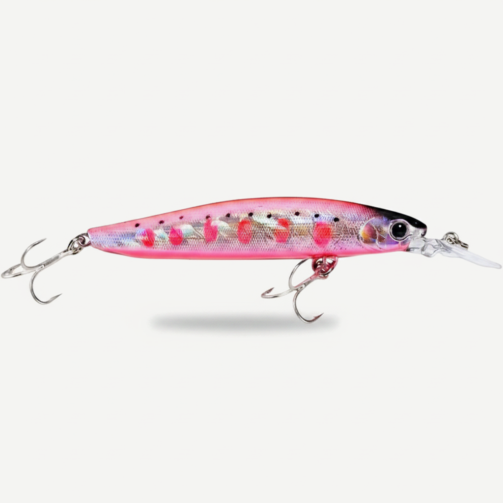TSUYOKI Jerkbait Wobbler Fishing Lures Cherry Blood Deep Minnow 90mm 10g Artificial Hard Bait Jerk Bass Pike Trout Smith