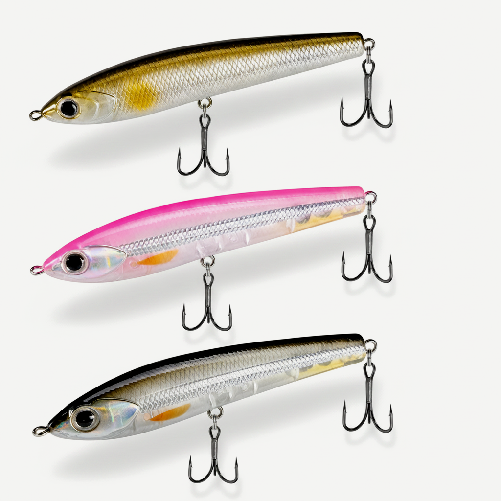 Hunthouse Topwater Floating Red Devil 75 Pencil Fishing Lure Hard Bait 75mm6g Surface Stickbait Bass Pike Artificial Fis