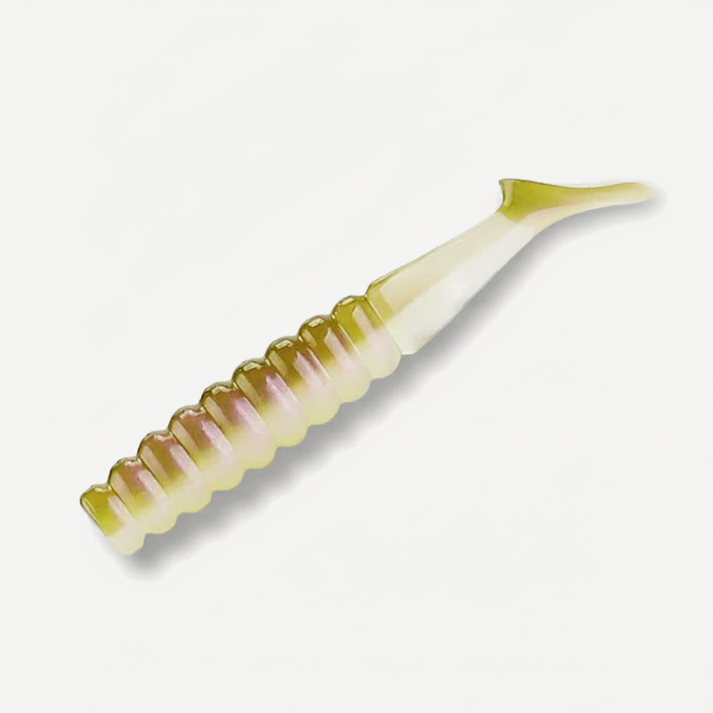 BEARKING Ribbed Paddle Tail Swimbait Grubs, 42mm & 60mm