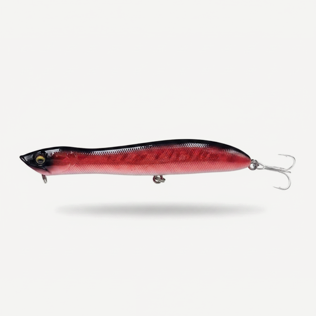 TSUYOKI Artificial Hard Bait Walker Popper for Bass Trout Fishing, Surface Popper Fish Lure, 125mm, 17.5g, WTD Patchinco
