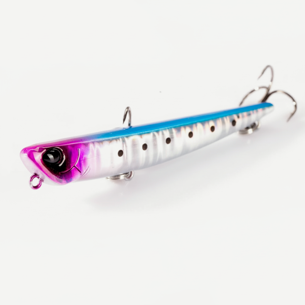 Hunthouse Bay RUF MANIC 75mm/8g Sinking Pencil Fishing Lure Stickbait BKK Hook Hard Lure for Seabass Fish