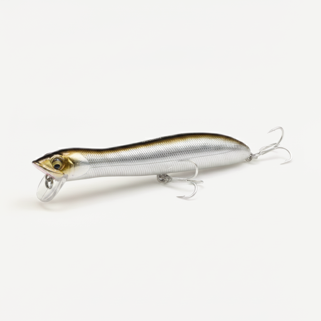 TSUYOKI Artificial Hard Bait Walker Popper for Bass Trout Fishing, Surface Popper Fish Lure, 125mm, 17.5g, WTD Patchinco