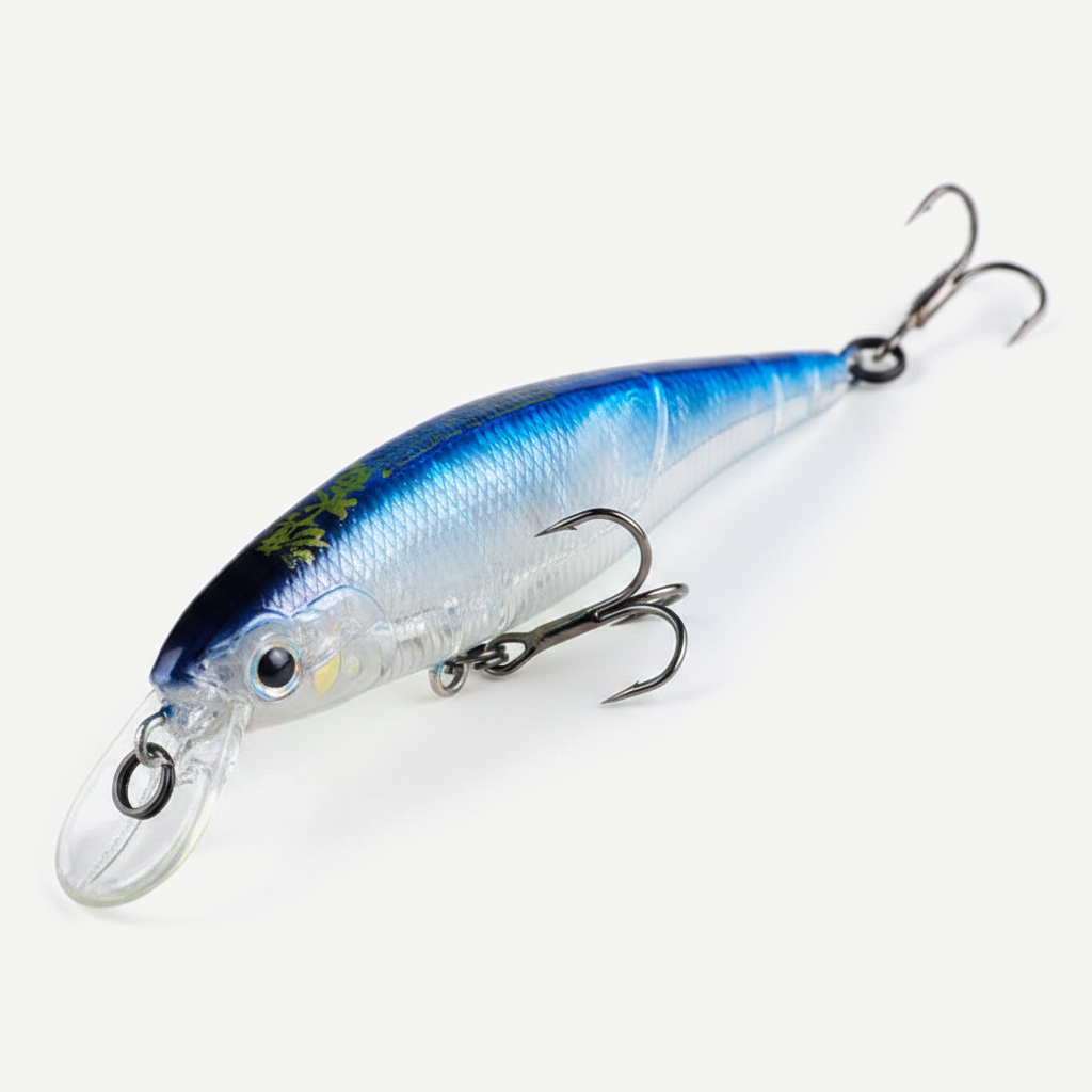 BEARKING 80mm Diving Minnow Hard Bait Lure for Bass