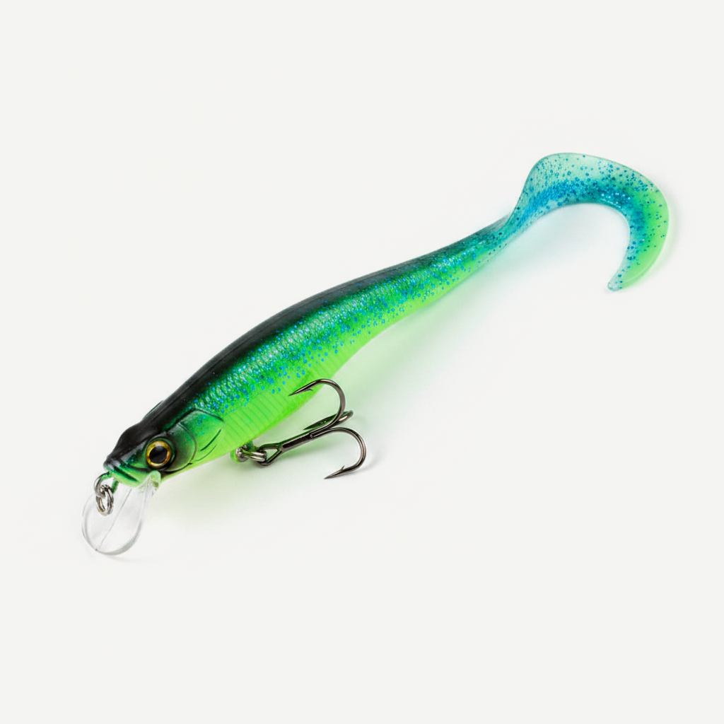 Bearking Eel Soft Swimbait with Curl Tail