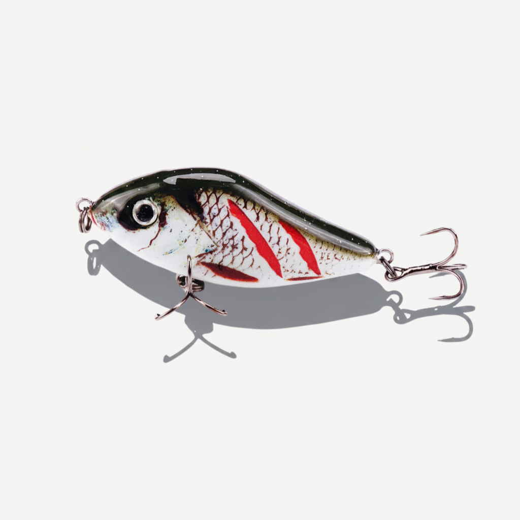 TSUYOKI Slow Sinking Slider Jerkbait Loud Sound Pike Muskies Fishing Crankbait Wobblers, Salmo Slide Jerkbaits, 70mm, 80