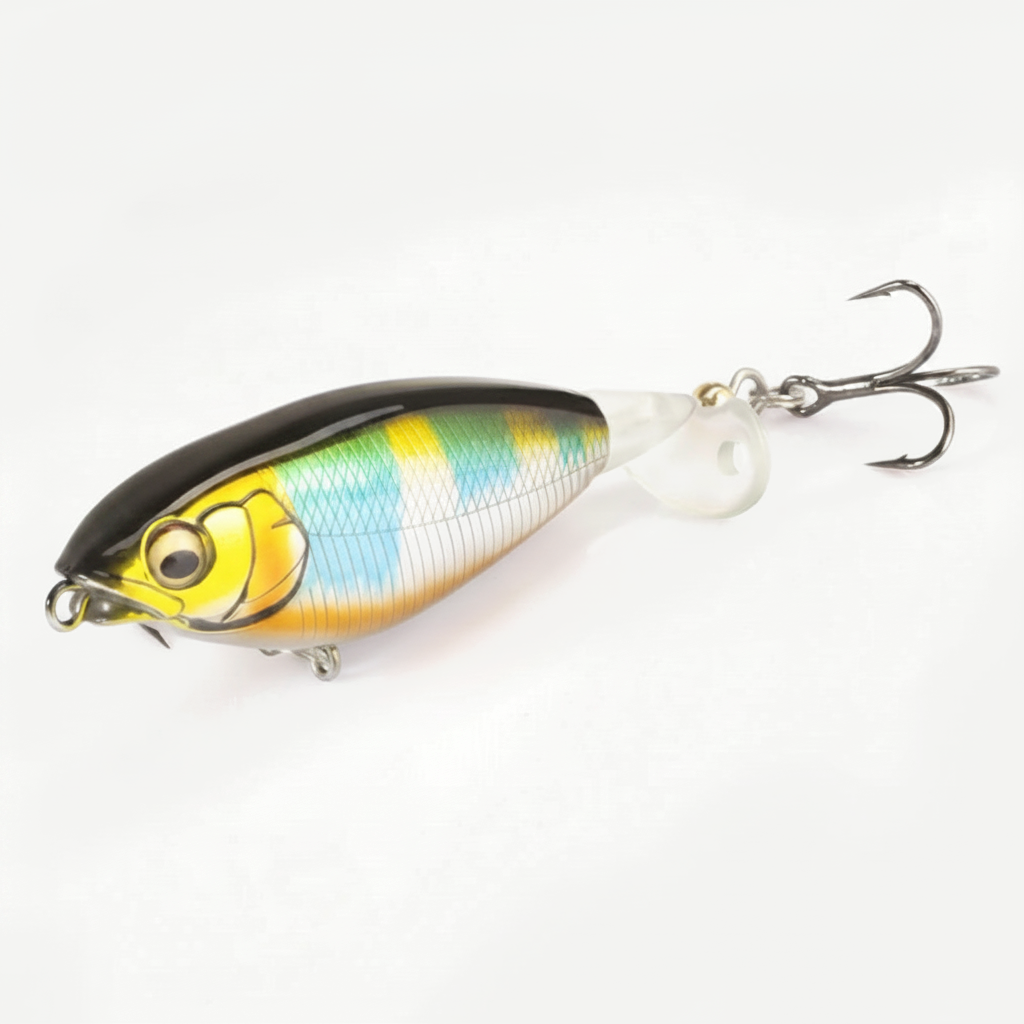 Hunthouse Hard Topwater Spinning Tail Artificial Bait 65mm/5.7g 80mm/10.8g Swimbait Fishing Lure For Bass Trout Pike Tac