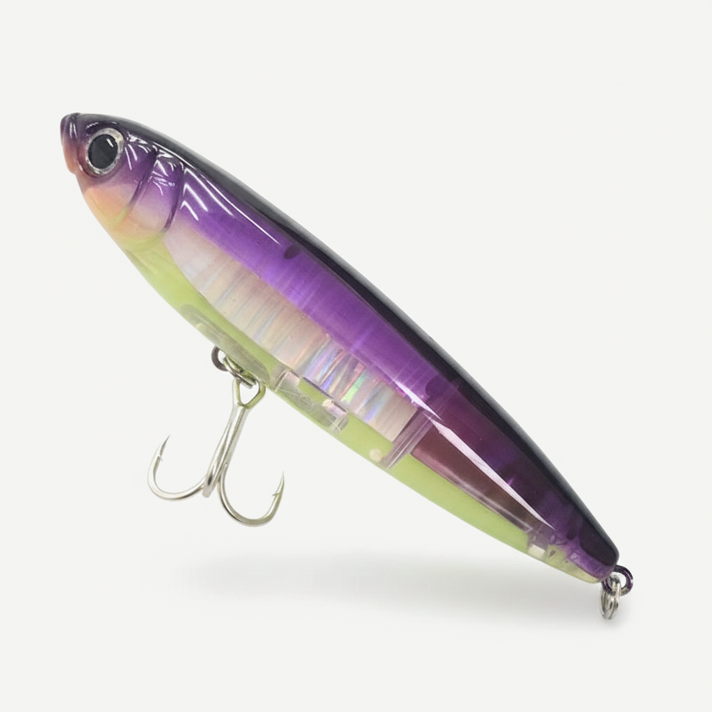 TSUYOKI 3DR Pencil Topwater Lure 100mm 17g Walk The Dog Surface Bait Reflective Flash StickBait For Seabass Yo-zuri Fish