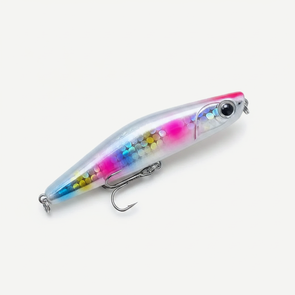 TSUYOKI Sinking Pencil Popper Lure 80mm 18g Japan Fishing Lure Ima Yoichi 80 Stickbait Wobbler for Barracuda SeaBass Blu