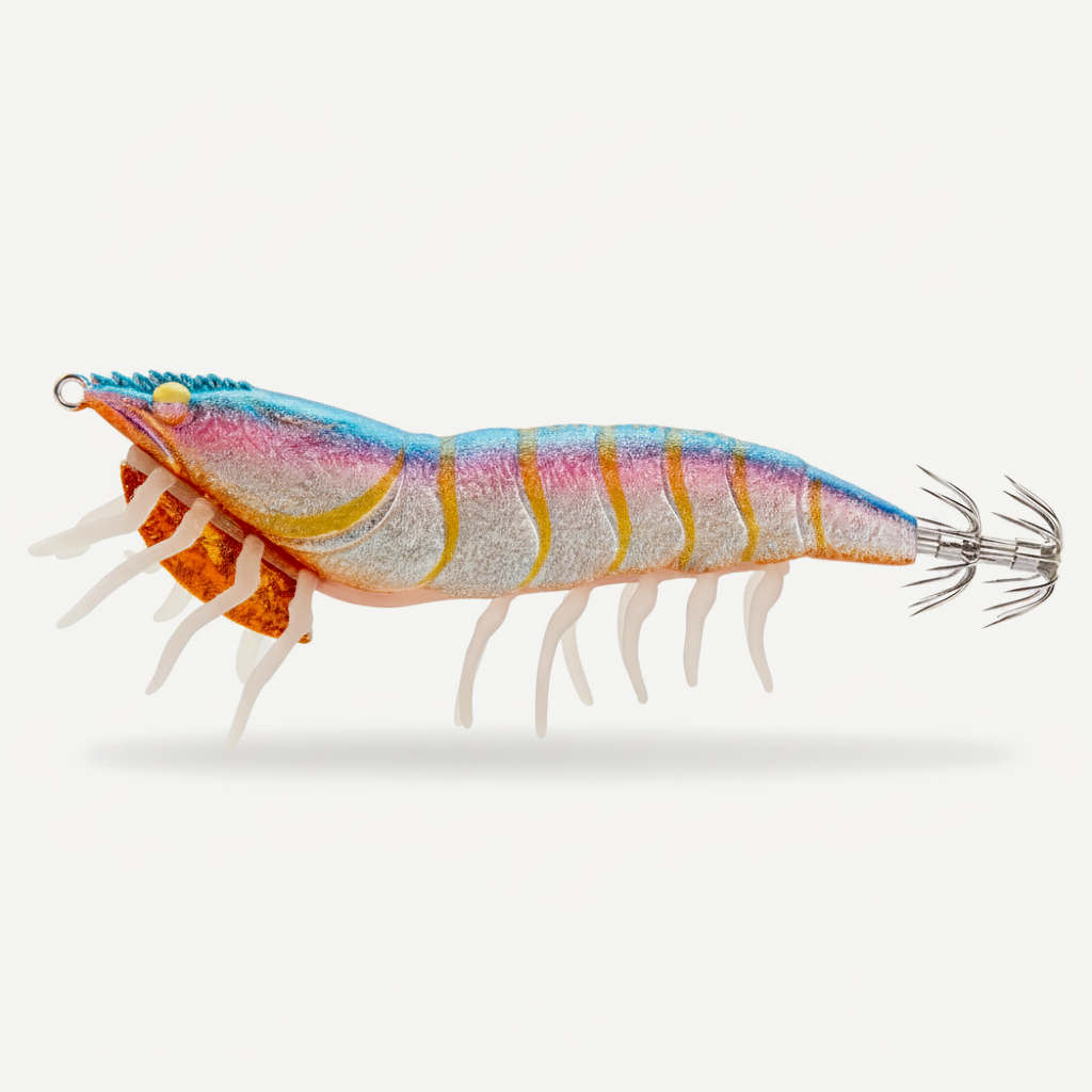 Hunthouse 3D Hybrid Jig Shrimp Egi 115mm/20g EGI Hook Luminous Artificial Hard Lure Fishing Tackle for Squid Octopus LW2