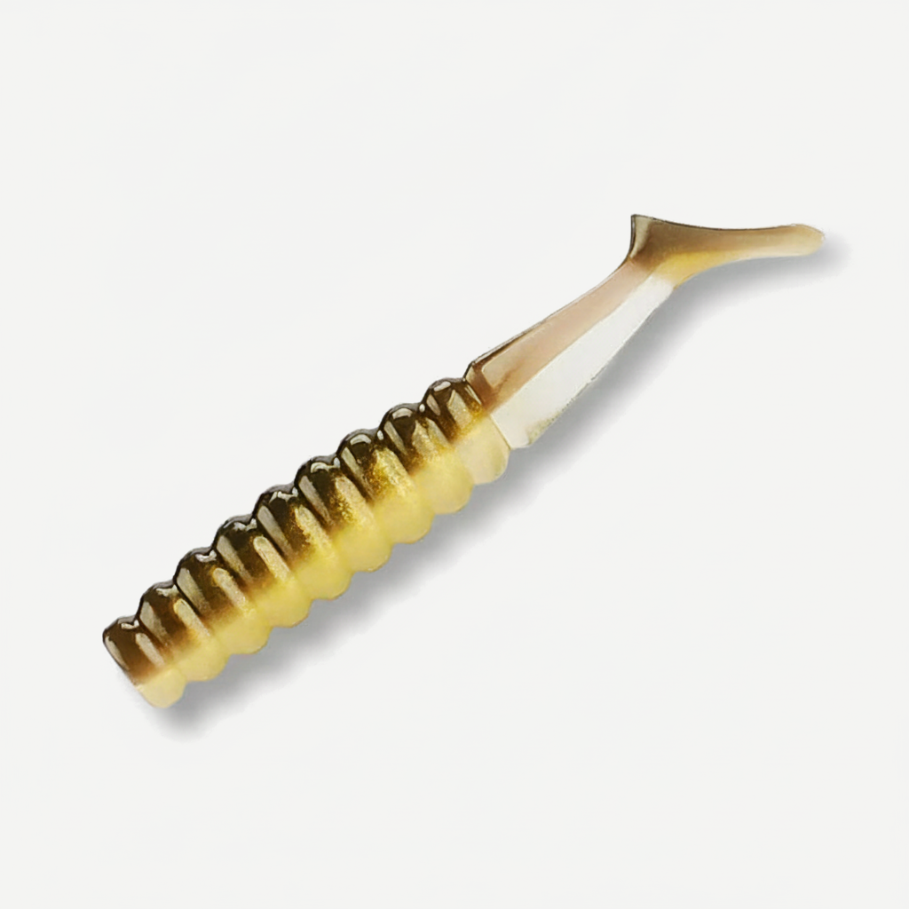 BEARKING Ribbed Paddle Tail Swimbait Grubs, 42mm & 60mm