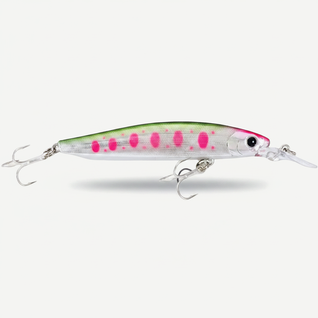 TSUYOKI Jerkbait Wobbler Fishing Lures Cherry Blood Deep Minnow 90mm 10g Artificial Hard Bait Jerk Bass Pike Trout Smith
