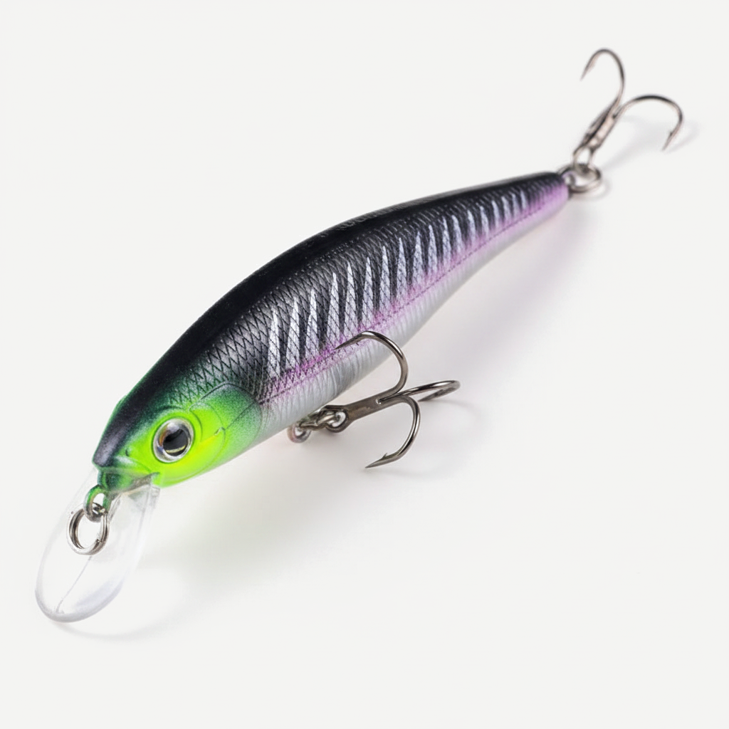 BEARKING 80mm Diving Minnow Hard Bait Lure for Bass