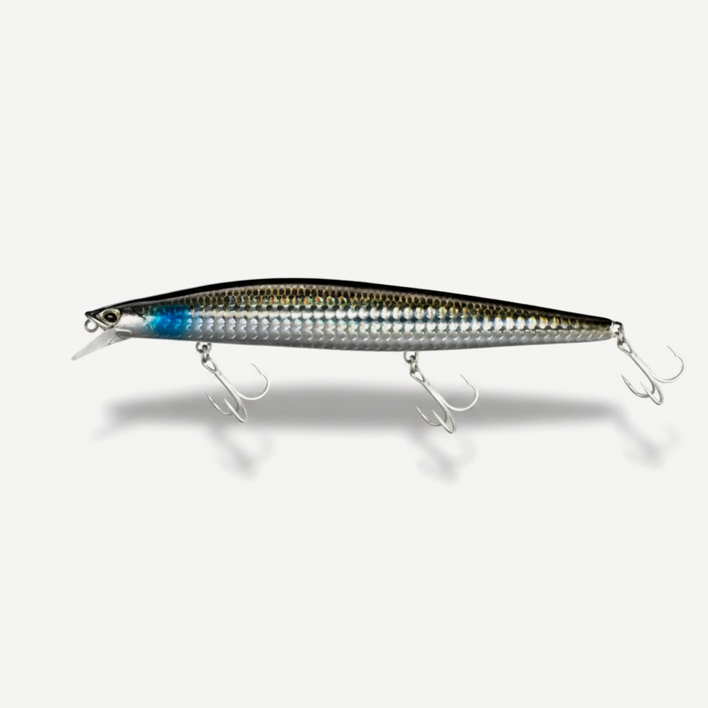 TSUYOKI Sinking Minnow Fishing Lures Black Bass Pike Artificial Tungsten Jerkbait Wobbler Silent Assassin 140S DW92 140m