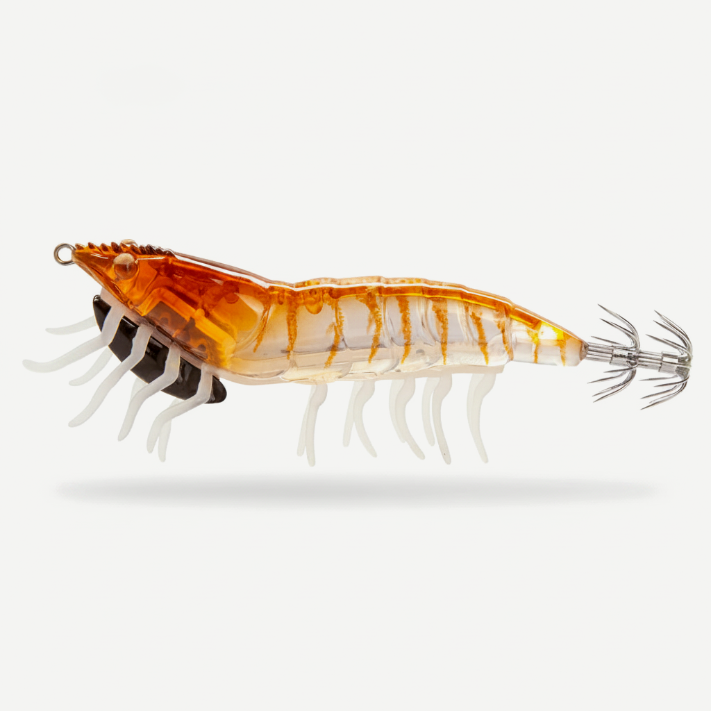 Hunthouse 3D Hybrid Jig Shrimp Egi 115mm/20g EGI Hook Luminous Artificial Hard Lure Fishing Tackle for Squid Octopus LW2