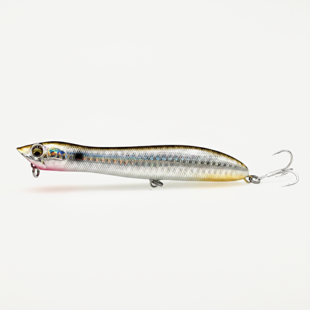 TSUYOKI Artificial Hard Bait Walker Popper for Bass Trout Fishing, Surface Popper Fish Lure, 125mm, 17.5g, WTD Patchinco