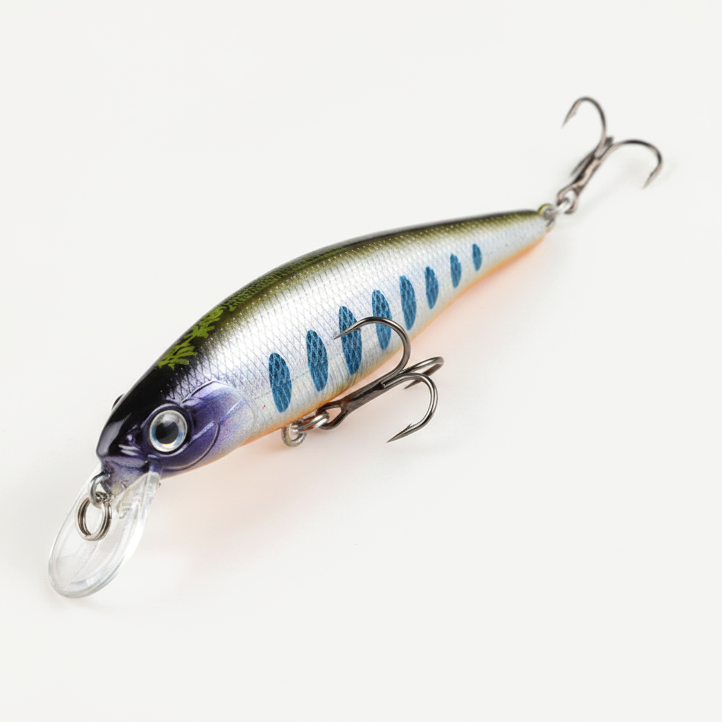 BEARKING 80mm Diving Minnow Hard Bait Lure for Bass